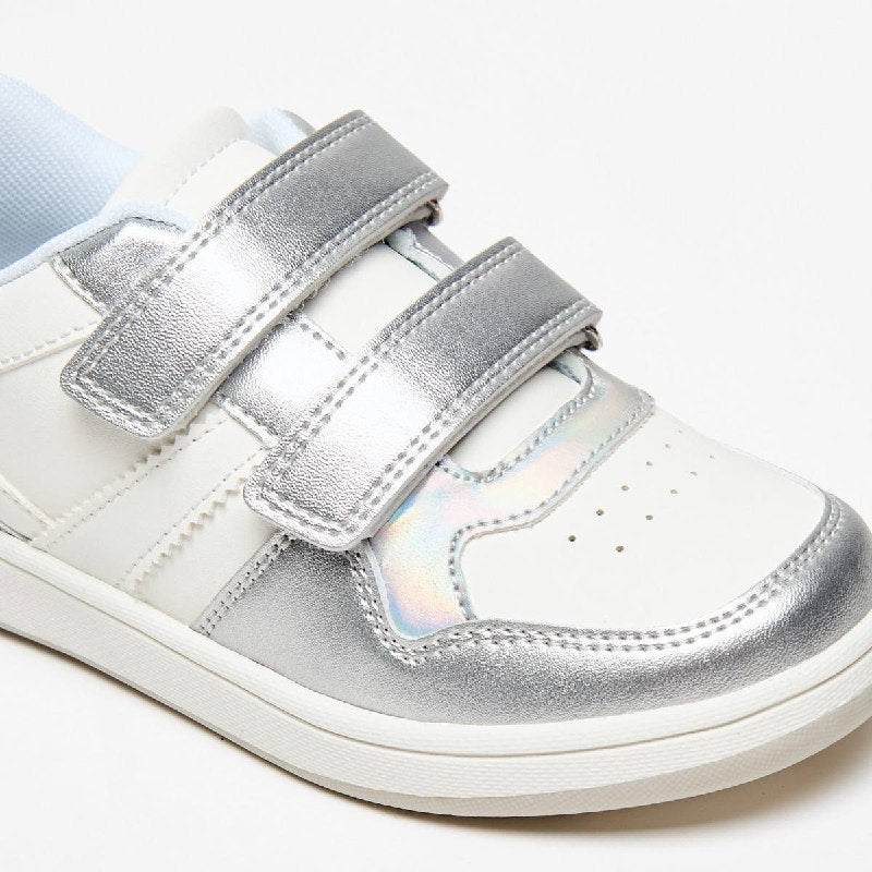 Little Missy Colourblock Sneakers with Hook and Loop Closure
