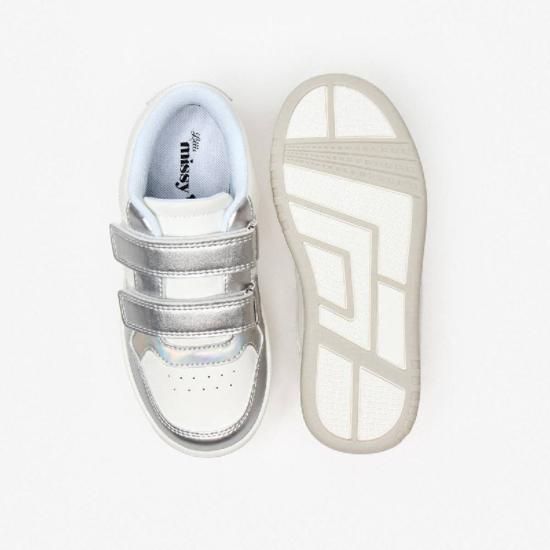 Little Missy Colourblock Sneakers with Hook and Loop Closure