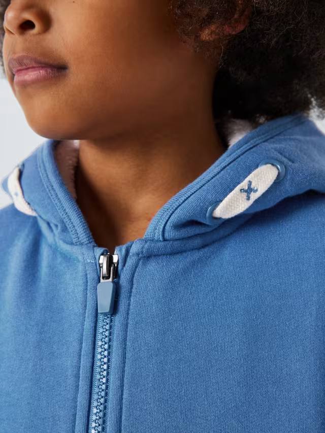 John lewis  Boys' Borg-Lined Zip Through Hoodie