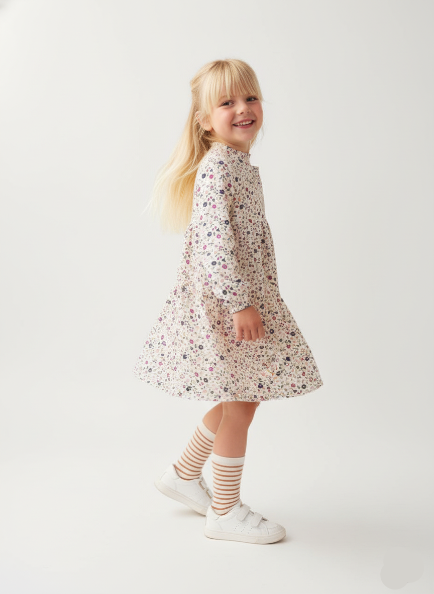 Robe motif all over overture boutonniere