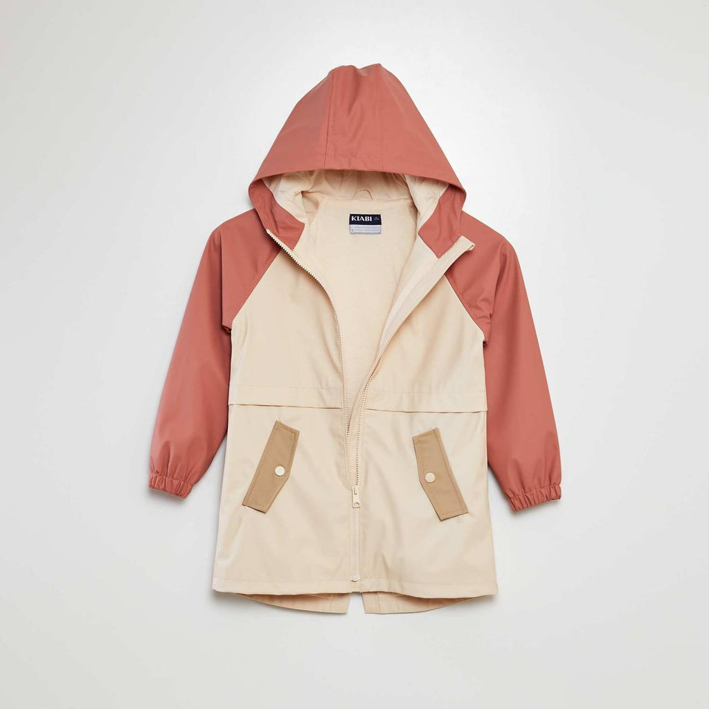 Parka à capuche déperlant ORANGE
