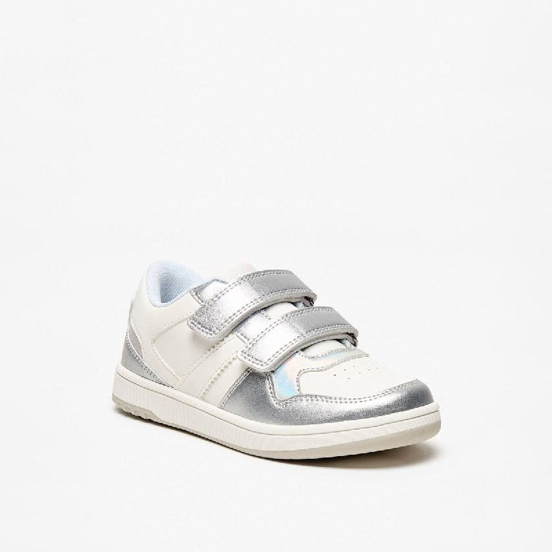 Little Missy Colourblock Sneakers with Hook and Loop Closure