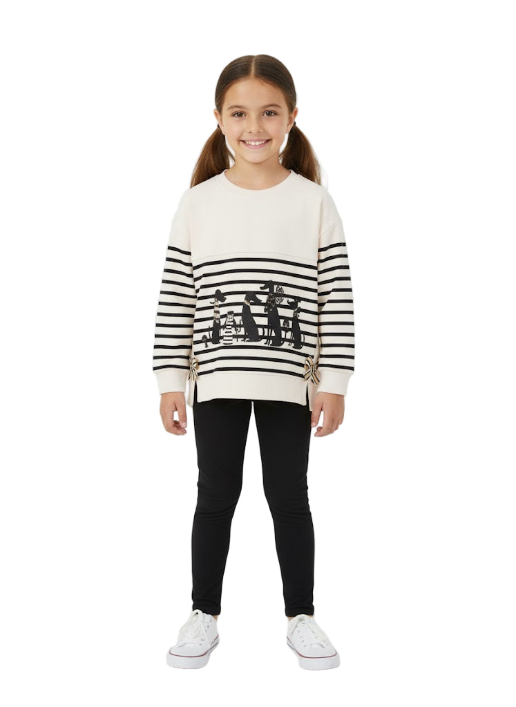 Ensemble legging et sweat texte fille